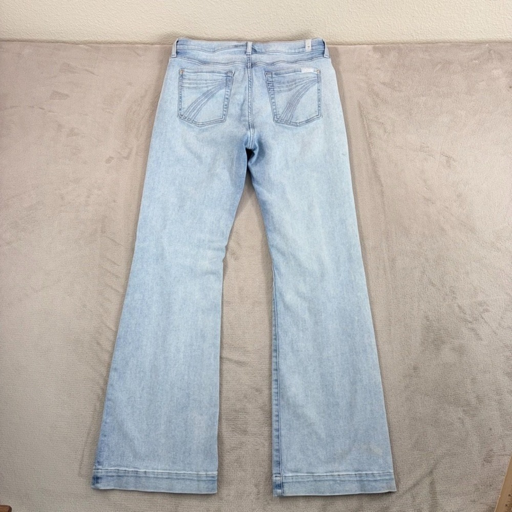 Seven For All Mankind Dojo Jeans in Light Blue Women 32x34 Boot Cut Flared $228